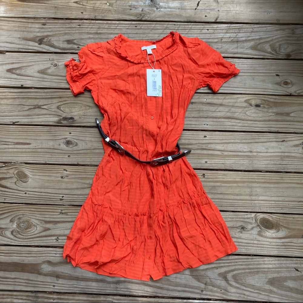 Chelsea & Violet Orange Belted Cowgirl Dress NWT S